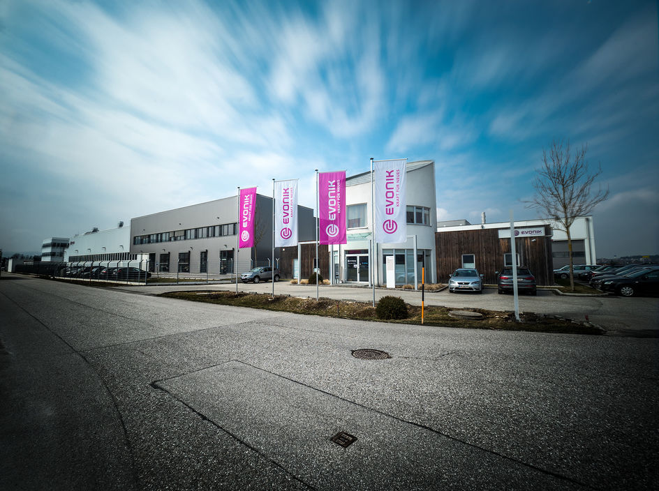 Evonik production site in Schörfling, Austria.